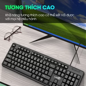 Bàn phím máy tính giá rẻ SIDOTECH KM10 có dây full size 104 key gõ phím nhanh chống nước tốt giả cơ gaming văn phòng